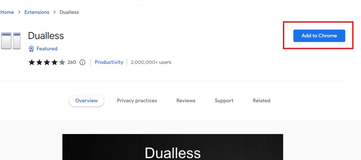 Dualles extension page