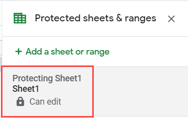 Edit the protected range