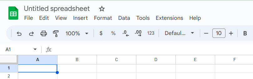 Google Sheets extensions tab