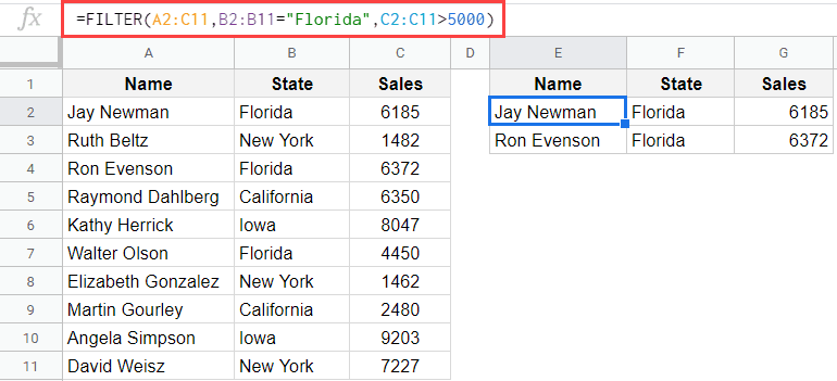 Filter based on text and number condition