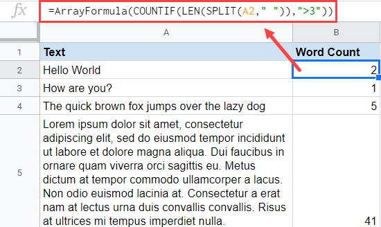 Formula to Count words greater than the specified character length (1)