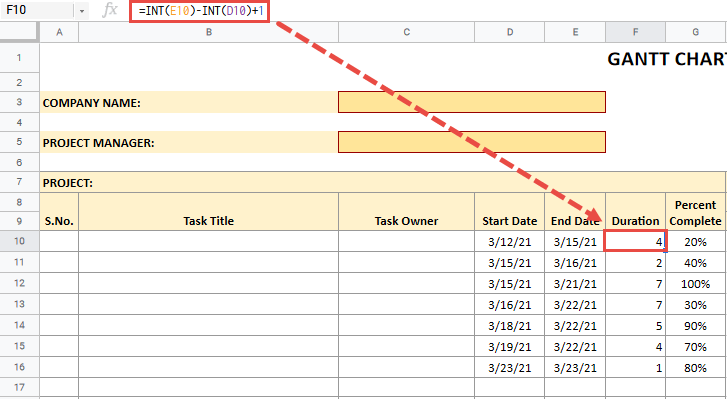 Formulas for duration