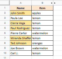 google sheets compare two columns2