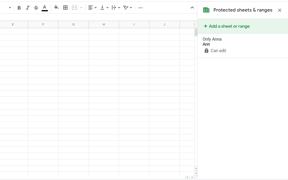 google sheets share only one tab