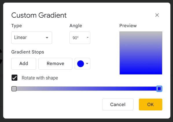 Gradient Options