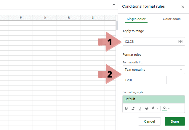 How to add conditional formatting