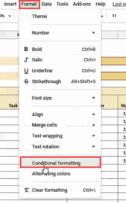 how to add conditional formatting