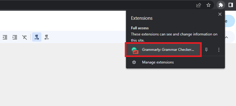 How to add Grammarly to Google Docs when its not working