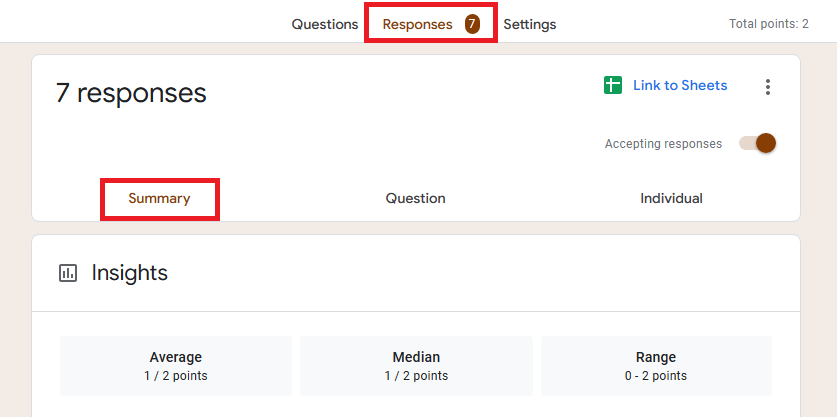 How to make a pie chart on Google Forms