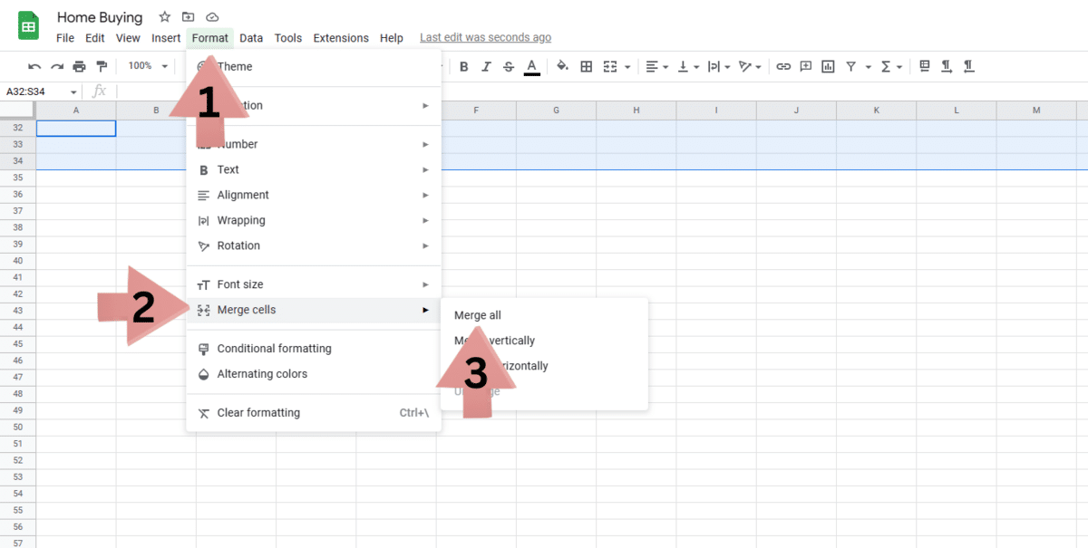 How to merge cells for a title