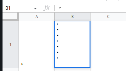 if you want them in one cell you can paste them in the formular bar.