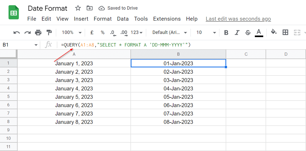 How To Change the Date Format in Google Sheets