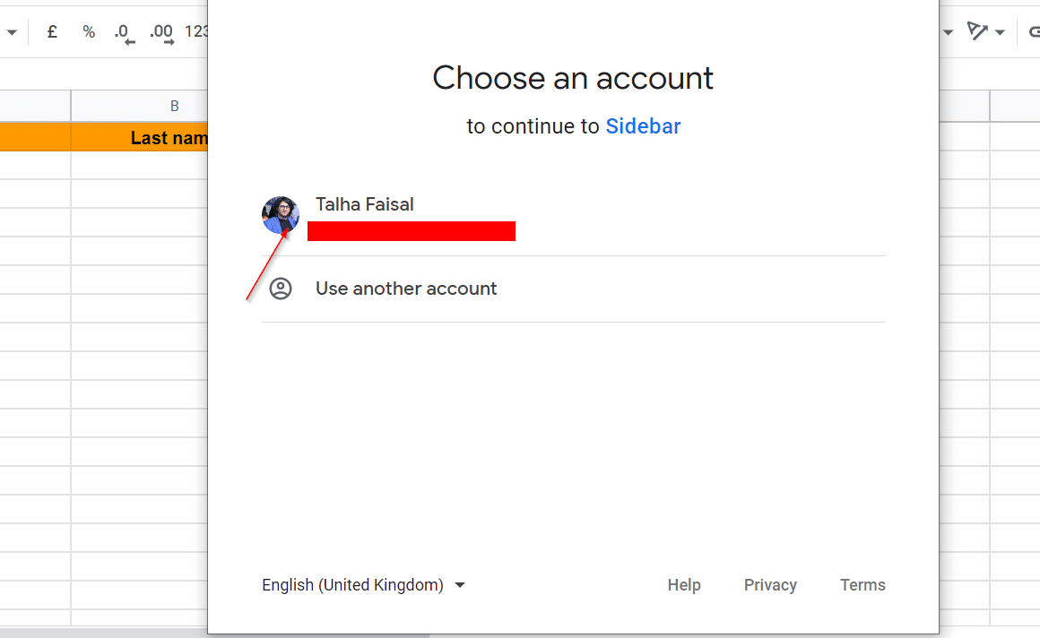 Choose an account