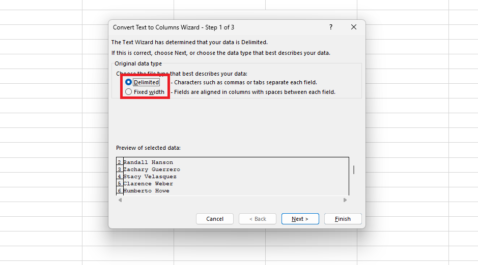 Excel Tips—Text to column wizard dialog box