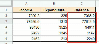 Apply the formula to the entire column