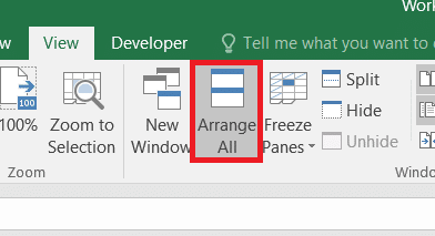 click on the option for Arrange all.