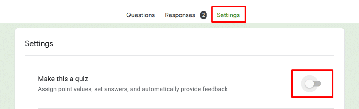 How to make a Google Form a quiz