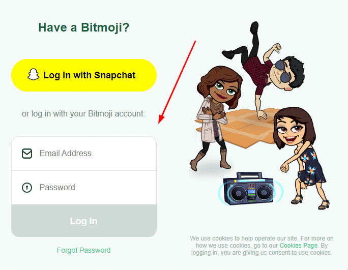 How to log into Bitmoji