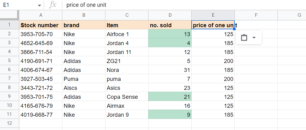 In our sheet we have the custom if formula =ISEVEN(D2)