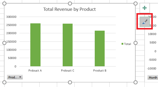 Pen icon for chart editor in Excel