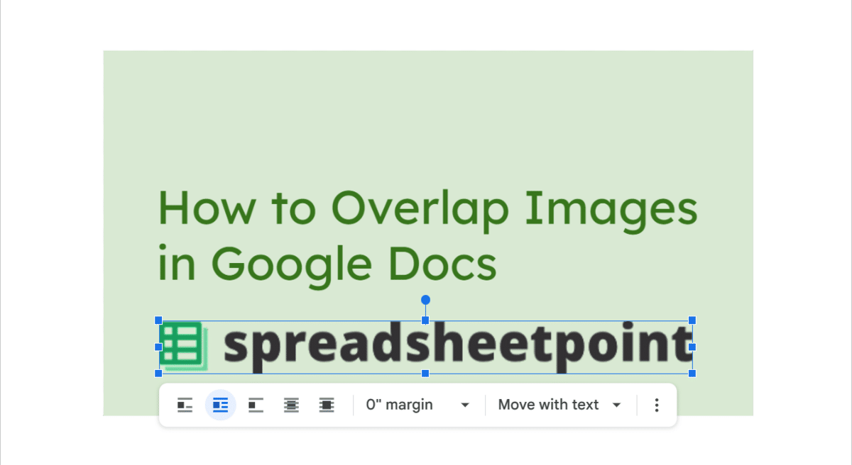 Two overlapping images in Google Docs