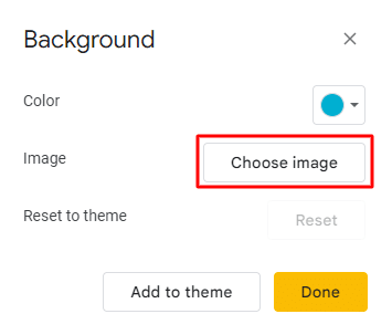 How to change the background image on Google Slides