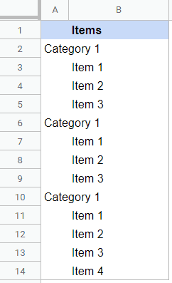 Indent Text by adding a new column