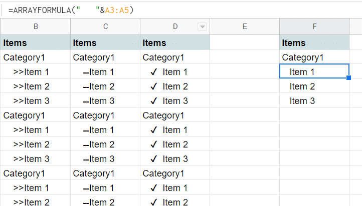 Select the column or cells that you want to indent