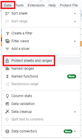 Go to Protect the sheets and ranges.