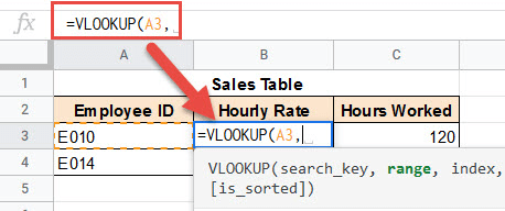 Choose the Lookup value