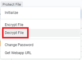 select “Decrypt file,”