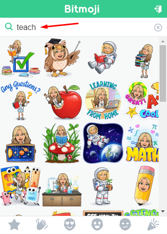 How to select a Bitmoji sticker