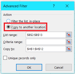 Select the Copy to another location option.