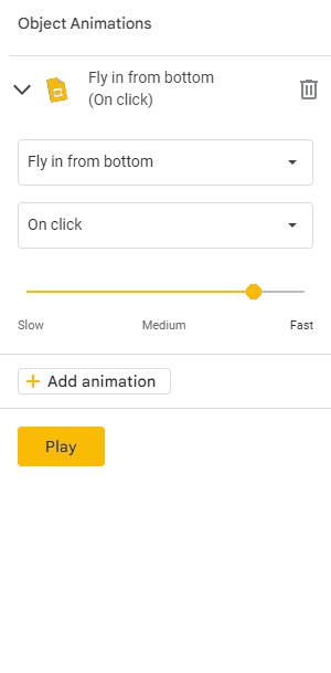 How to add more animations in Google Slides