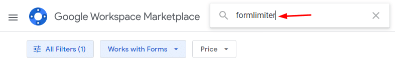 Searching for add-ons on the Google Workspace Marketplace