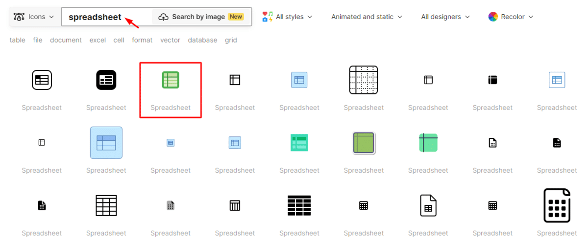 How to get Google Slides icons from third party sites