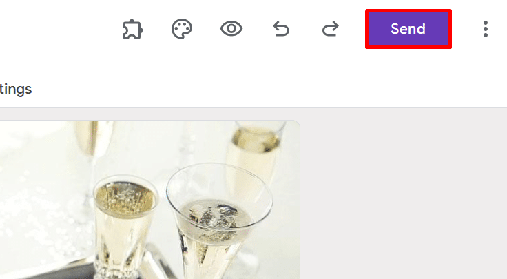 The Send button in Google Forms