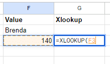 Select the cell with the lookup value.