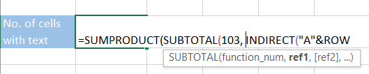 Add the INDIRECT function.