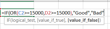 Add the value to return if False. We’ll be using “Bad.”