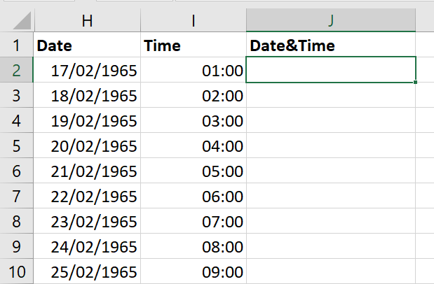 Example worksheet