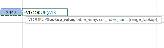 After the opening brackets, select the cell with the search value and add a comma