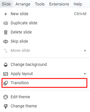 Google Slides transitions—How to add transitions