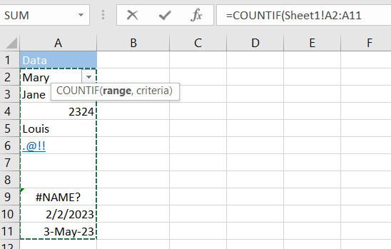 Go to the sheets with the data and select the data range.