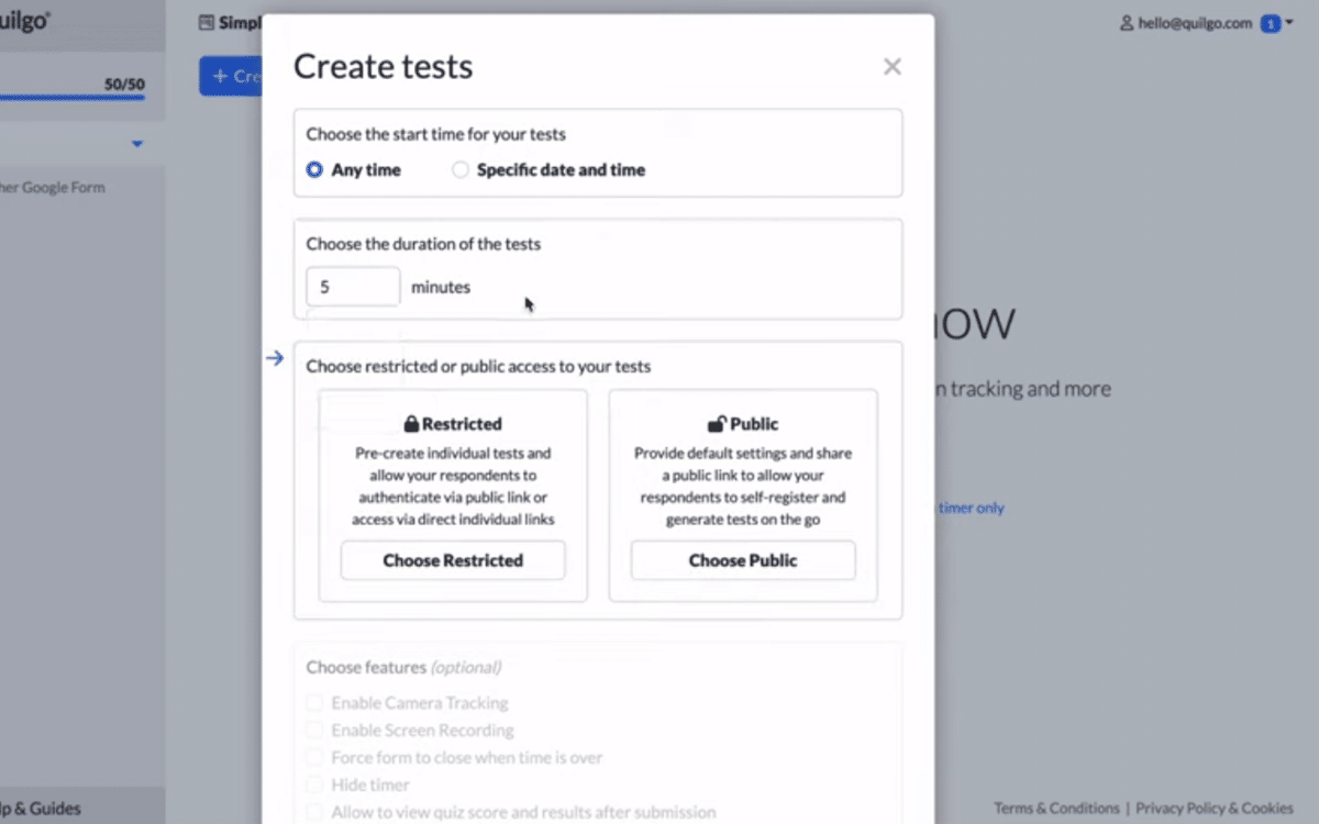 Timer & AI Proctoring with GPT extension for Google Forms