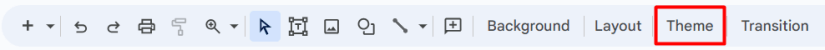 How to import themes to Google Slides—Where to find Themes tool