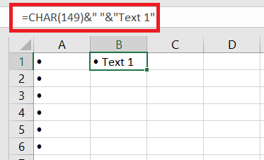 New formula with concatenate a space character and the value