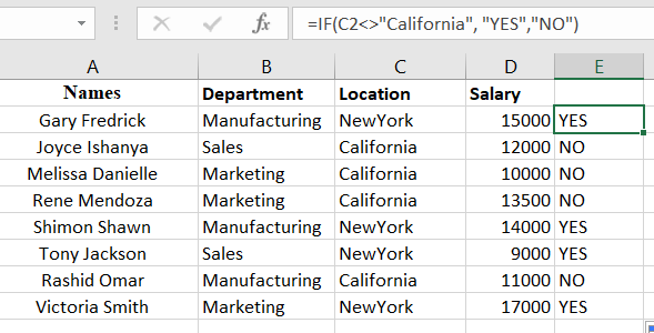 Copied formula using IF in multiple cells