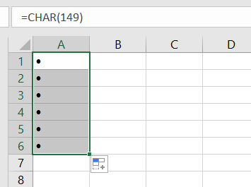 Copy the cell with the formula and paste it into the desired cells.