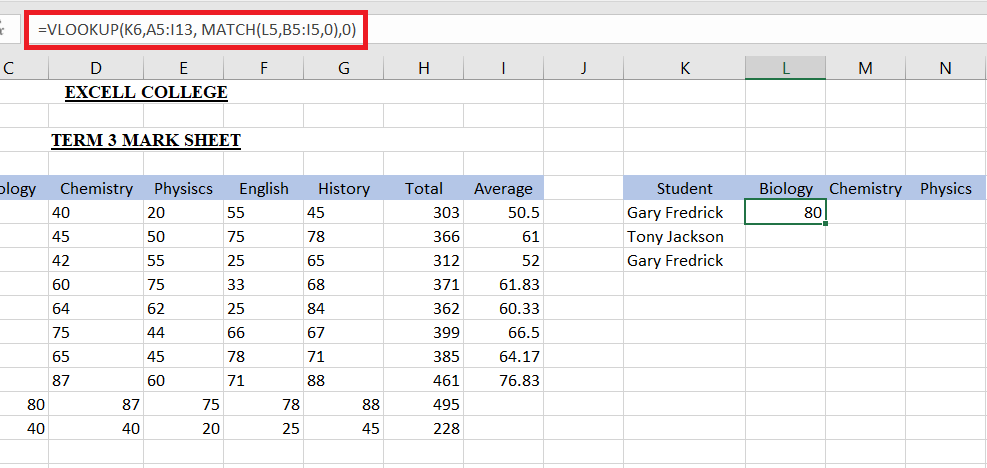 Two way lookup results